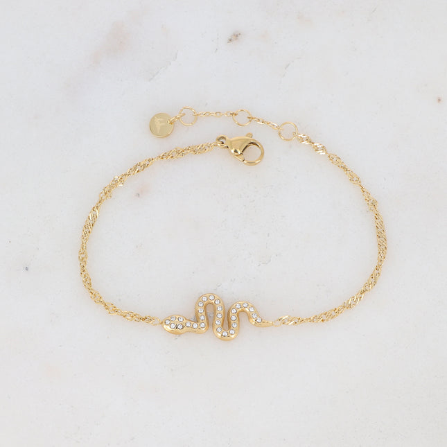Bracelet avec serpent et oxydes de zirconium