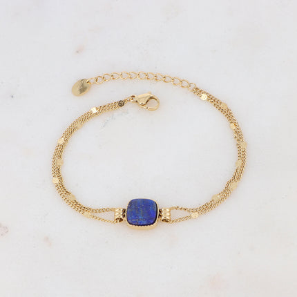 Bracelet Chloefina - pierre naturelle carrée
