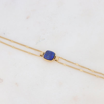 Bracelet Chloefina - pierre naturelle carrée