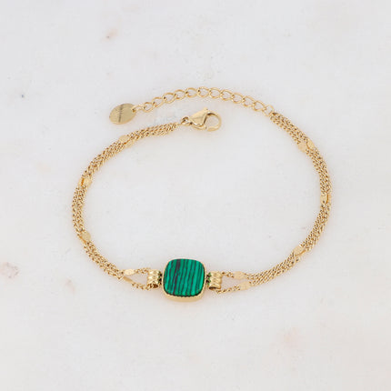 Bracelet Chloefina - pierre naturelle carrée