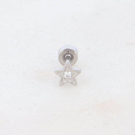 Piercing avec étoile et oxyde de zirconium