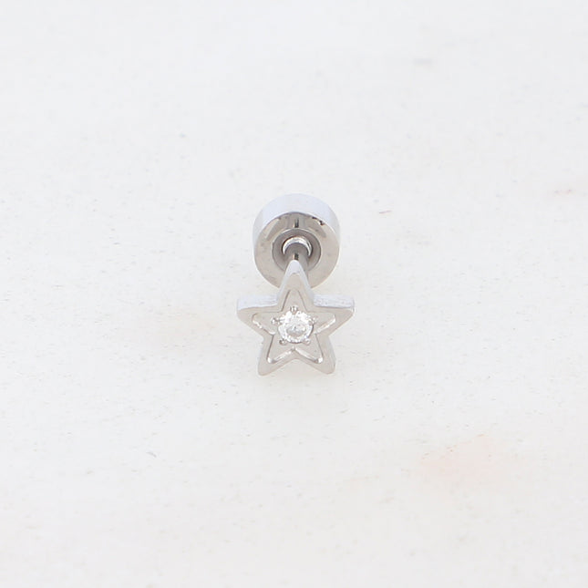 Piercing avec étoile et oxyde de zirconium