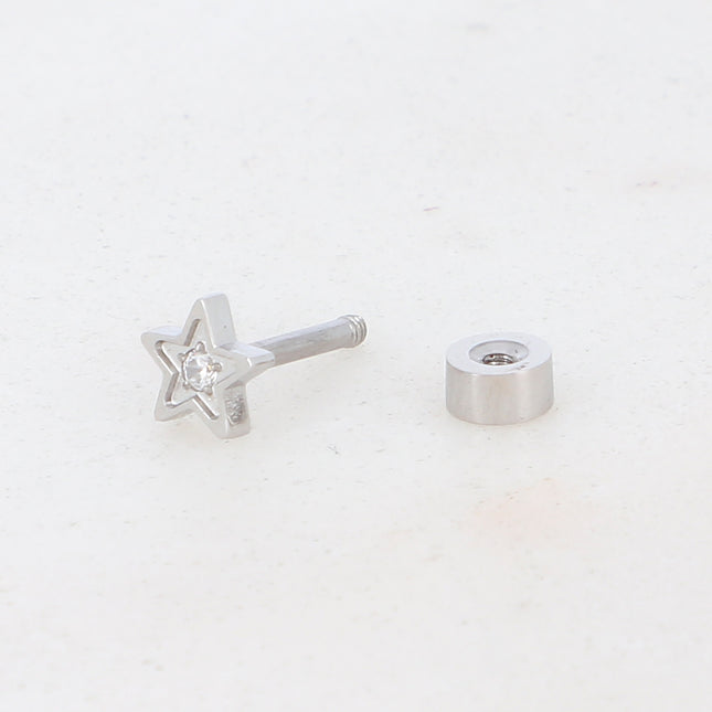 Piercing avec étoile et oxyde de zirconium