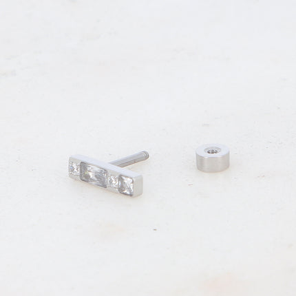 Piercing Honoré - barre et oxydes de zirconium