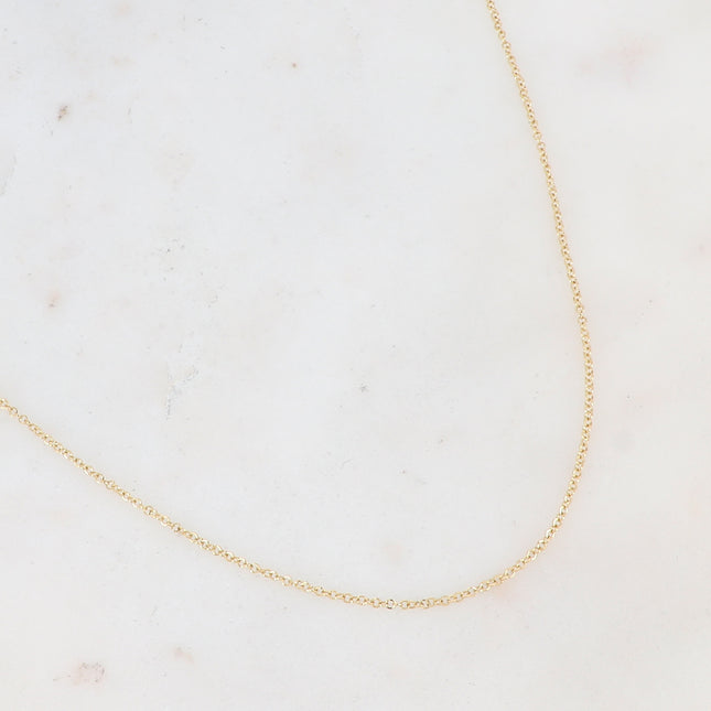 Collier en maille forçat rond 60+5CM