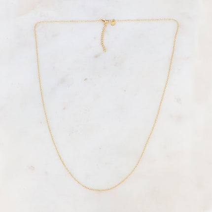Collier en maille forçat rond 60+5CM