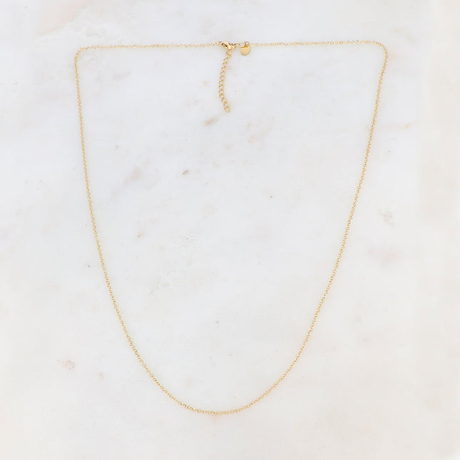 Collier en maille forçat rond 60+5CM