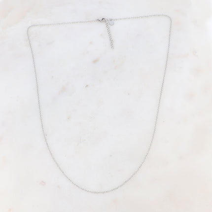 Collier en maille forçat rond 60+5CM