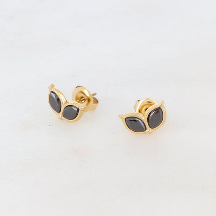 Boucles puces Billy - 2 pétales en oxyde de zirconium