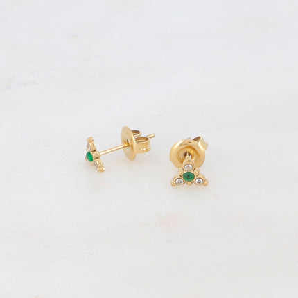 Boucles puces Héloise - triangle et oxydes de zirconium