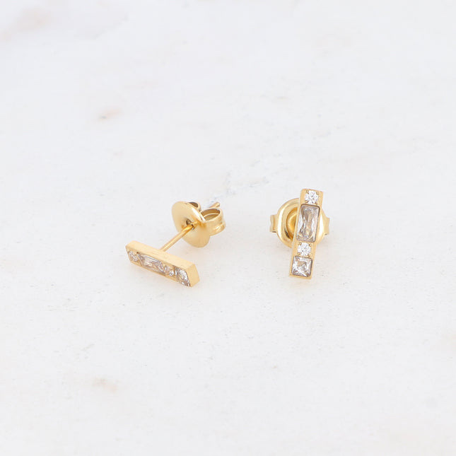 Boucles puces Honoré - barre et oxydes de zirconium