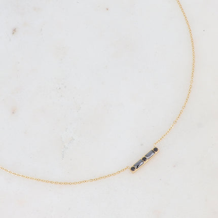 Honoré Necklace - bar and cubic zirconia