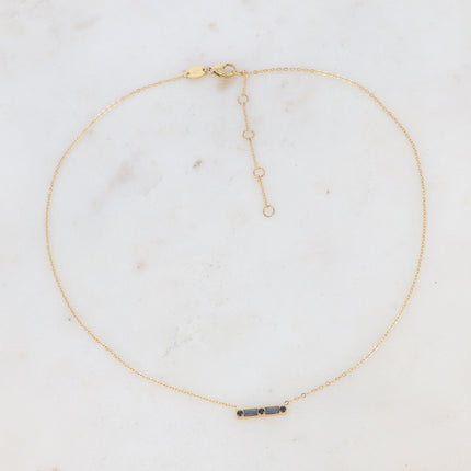 Honoré Necklace - bar and cubic zirconia