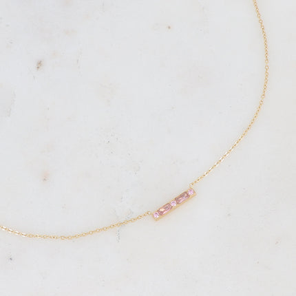 Honoré Necklace - bar and cubic zirconia