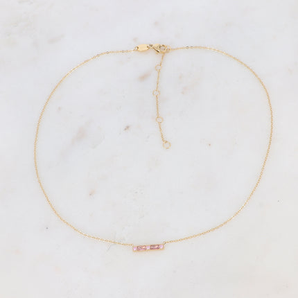 Honoré Necklace - bar and cubic zirconia