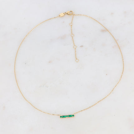 Honoré Necklace - bar and cubic zirconia