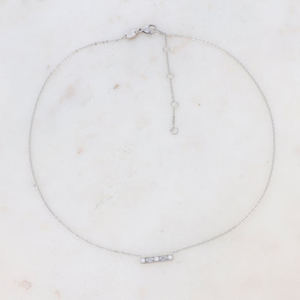 Honoré Necklace - bar and cubic zirconia