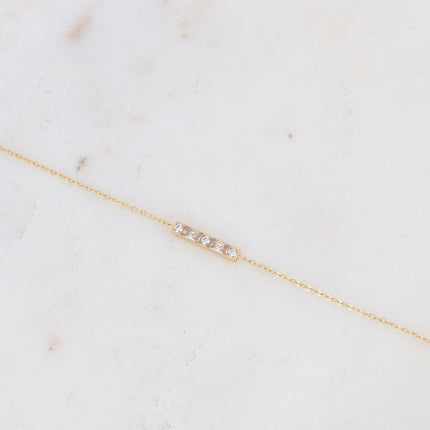 Bracelet Honoré - barre et oxydes de zirconium