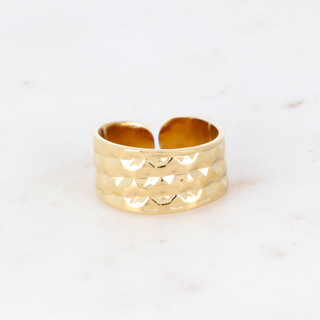 Esma ring - graphic quilted effect