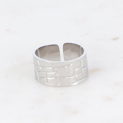 Bague Hinalie - martelée effet croco