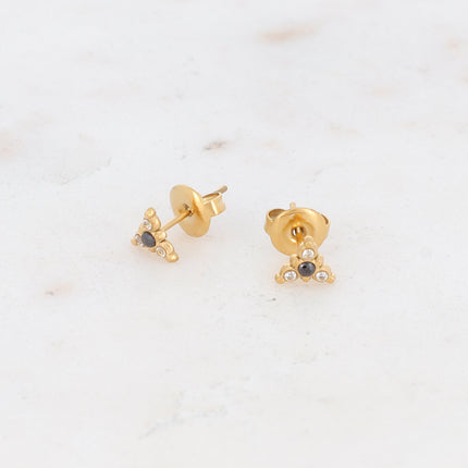 Boucles puces Héloise - triangle et oxydes de zirconium