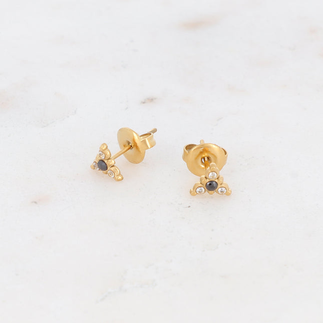 Boucles puces Héloise - triangle et oxydes de zirconium