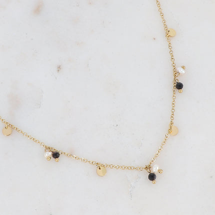 Collier Maryse - perles d'eau douce et pierres naturelles