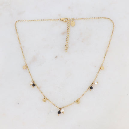 Collier Maryse - perles d'eau douce et pierres naturelles