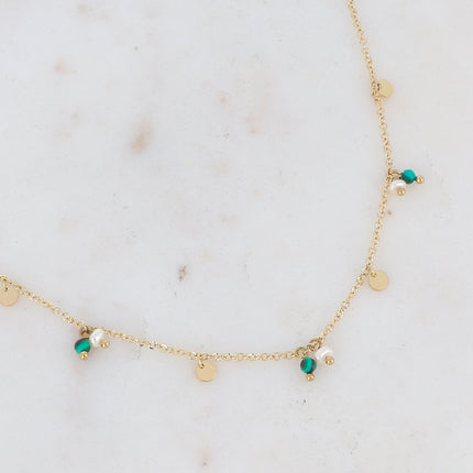 Collier Maryse - perles d'eau douce et pierres naturelles
