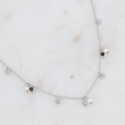Collier Maryse - perles d'eau douce et pierres naturelles