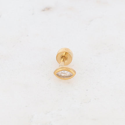 Zirconia almond piercing