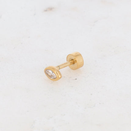 Zirconia almond piercing