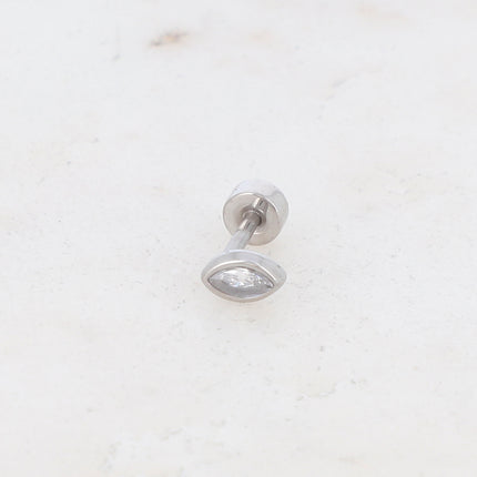 Zirconia almond piercing