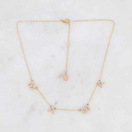 Collier MAMA avec oxydes de zirconium