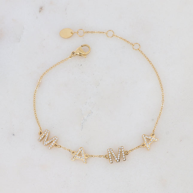 Bracelet MAMA avec oxydes de zirconium