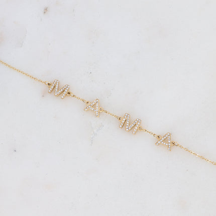Bracelet MAMA avec oxydes de zirconium