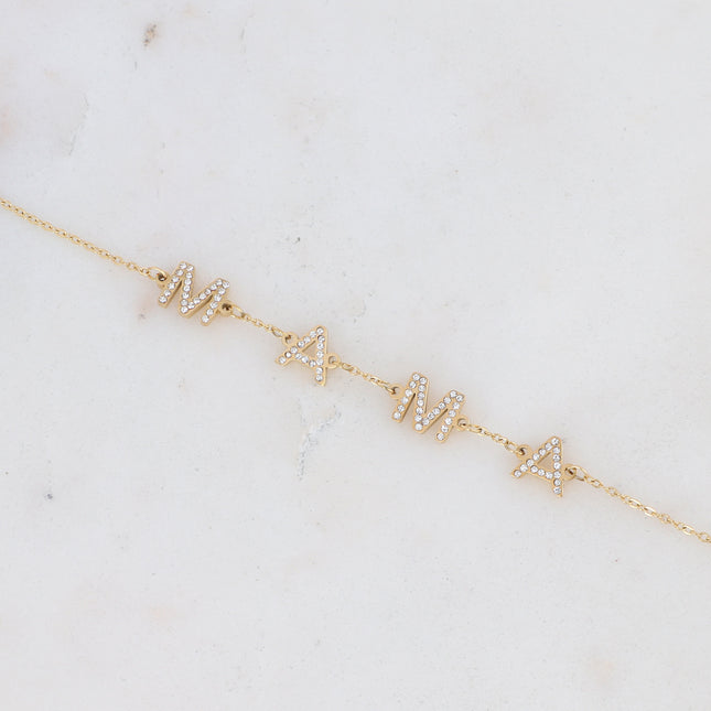 Bracelet MAMA avec oxydes de zirconium