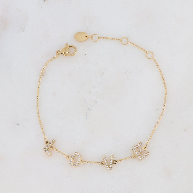 Bracelet LOVE avec oxydes de zirconium