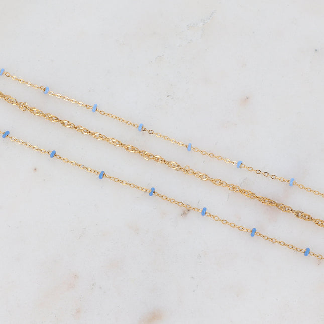Bracelet 3 rangs Frédérique avec perles émaillées