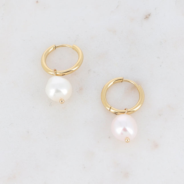 Judicaëlle Creole Earrings - Freshwater Pearls