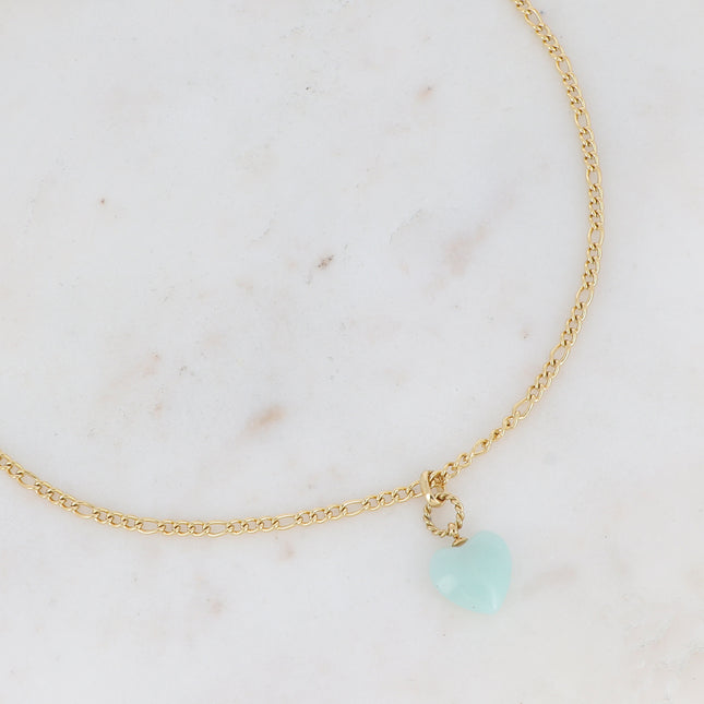 Carleena Necklace - Natural Stone Heart