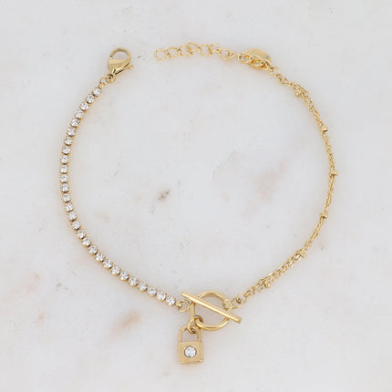 Bracelet Braxton - pendentif fermoir cabillot et cadenas