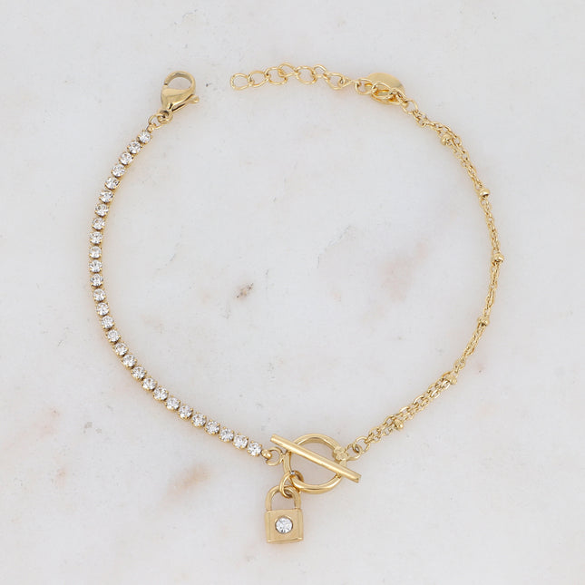Bracelet Braxton - pendentif fermoir cabillot et cadenas