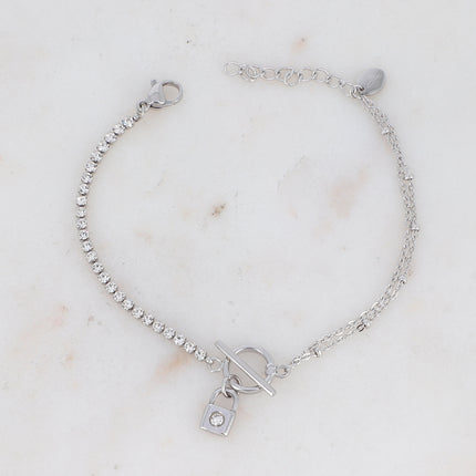 Bracelet Braxton - pendentif fermoir cabillot et cadenas
