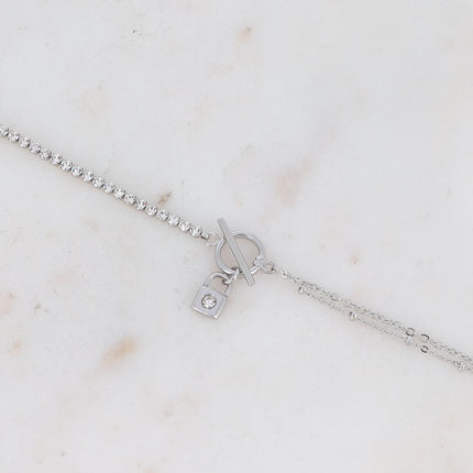 Bracelet Braxton - pendentif fermoir cabillot et cadenas