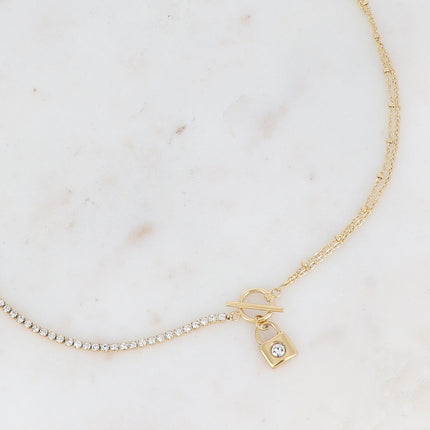 Collier Braxton - pendentif fermoir cabillot et cadenas