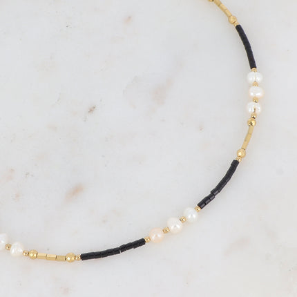 Collier Cole - perles d'eau douce et pierres naturelles