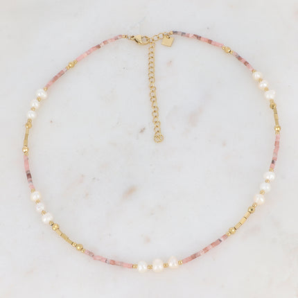 Collier Cole - perles d'eau douce et pierres naturelles