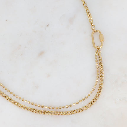 Collier Clyde - UNISEX - 3 mailles et fermoir à vis