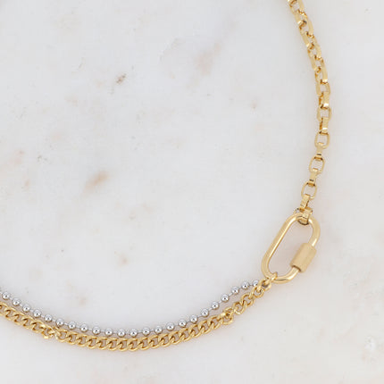 Collier Clyde - UNISEX - 3 mailles et fermoir à vis